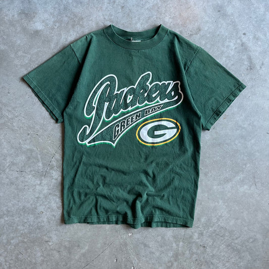 Vintage Logo 7 Green Bay Packers Script Tee