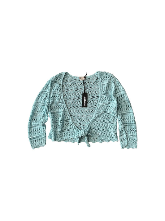 Women’s Y2K Faded Glory Blue Knit Tie Top