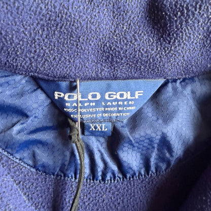 Polo Ralph Lauren Golf Navy Blue Big Pony Fleece Zip Up Jacket