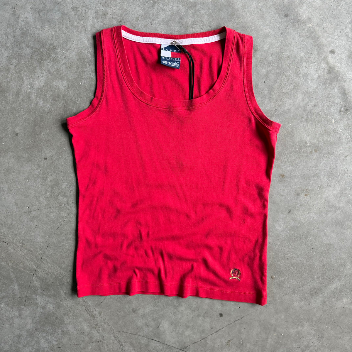 Y2K Women’s Tommy Hilfiger Red Crest Emblem Tank Top