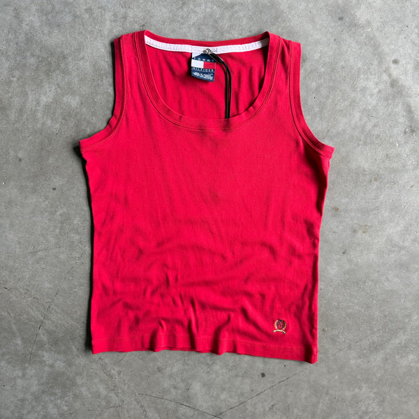 Y2K Women’s Tommy Hilfiger Red Crest Emblem Tank Top