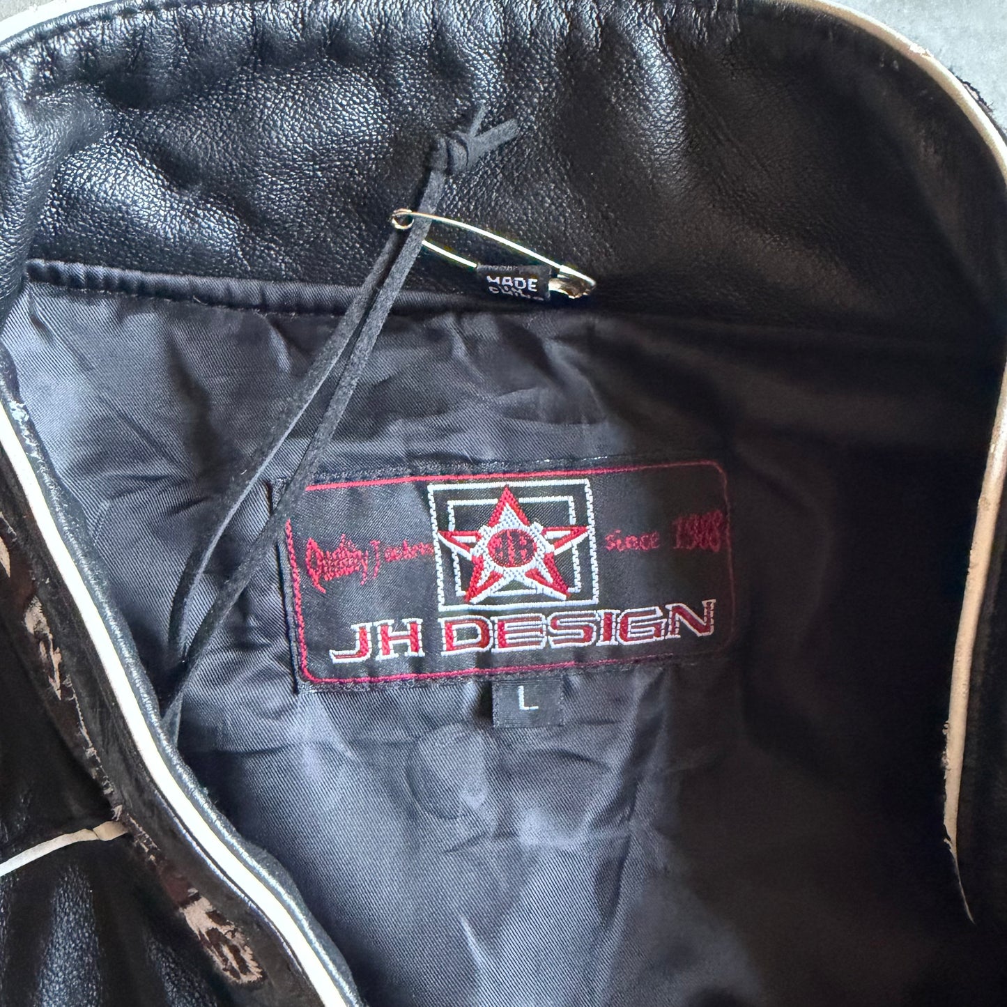 JH Design Leather M&Ms NASCAR Racing Jacket
