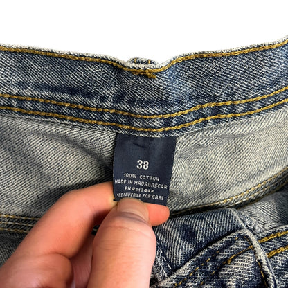 Vintage Rugged Wear Light Wash Denim Jean Shorts ￼