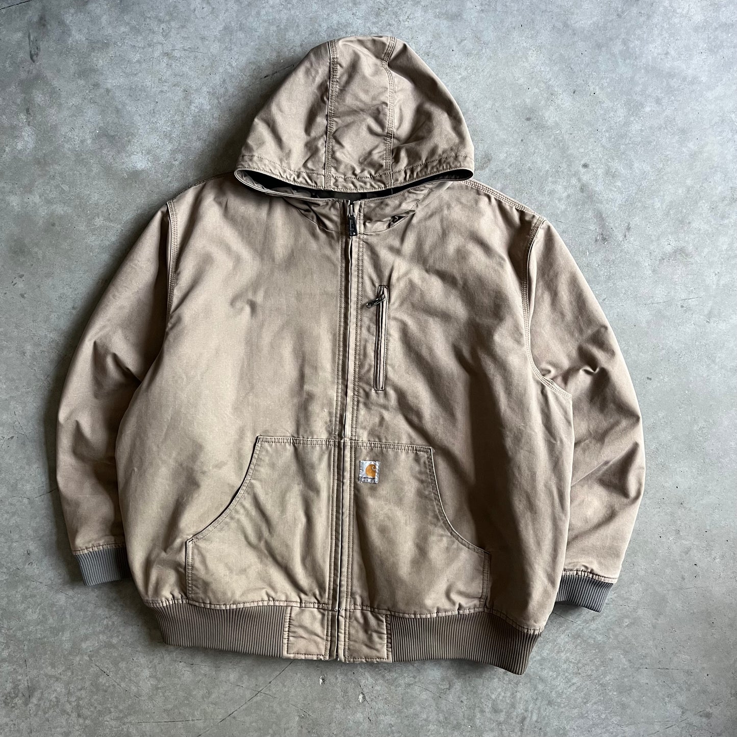 Vintage Carhartt Tan Adjustable Hood Insulated Jacket
