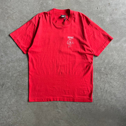 Vintage Drake University Bulldogs State Track Red Tee