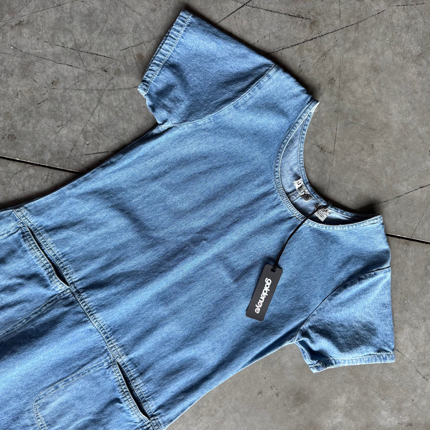 Women’s Vintage J.L.N.Y. Denim Mini Dress With Pockets