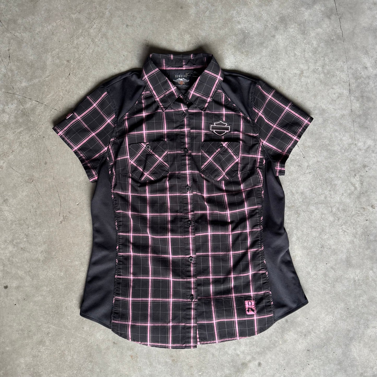Women’s Harley Davidson Pink Checkered Flannel