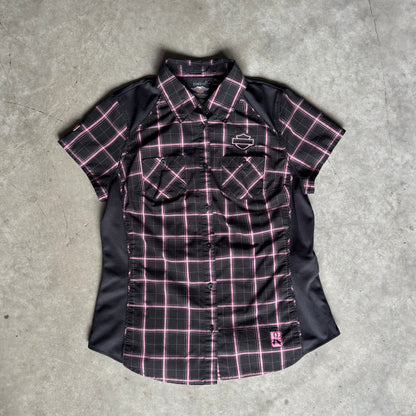 Women’s Harley Davidson Pink Checkered Flannel