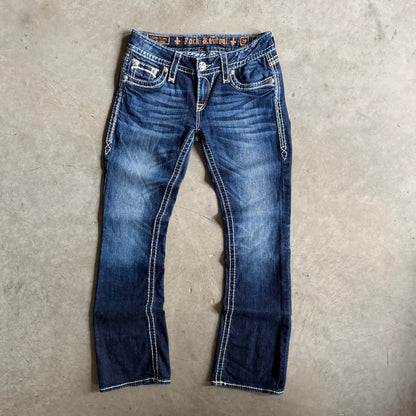 Women’s Rock Revival Shelly Boot Cut Flair Jeans Dark Wash
