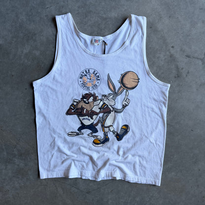 Vintage Looney Tunes Notre Dame Basketball Sleeveless Tee