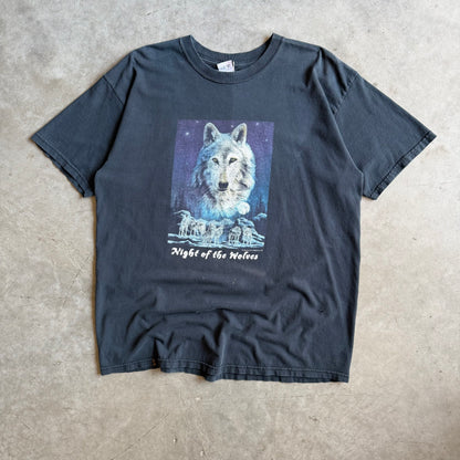 Vintage “Night Of The Wolves” Square Art Tee