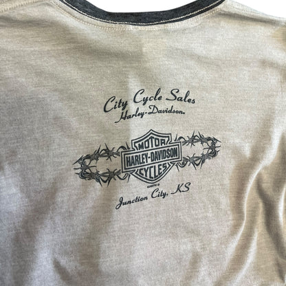Women’s Harley Davidson Purple/Grey Grunge Long Sleeve