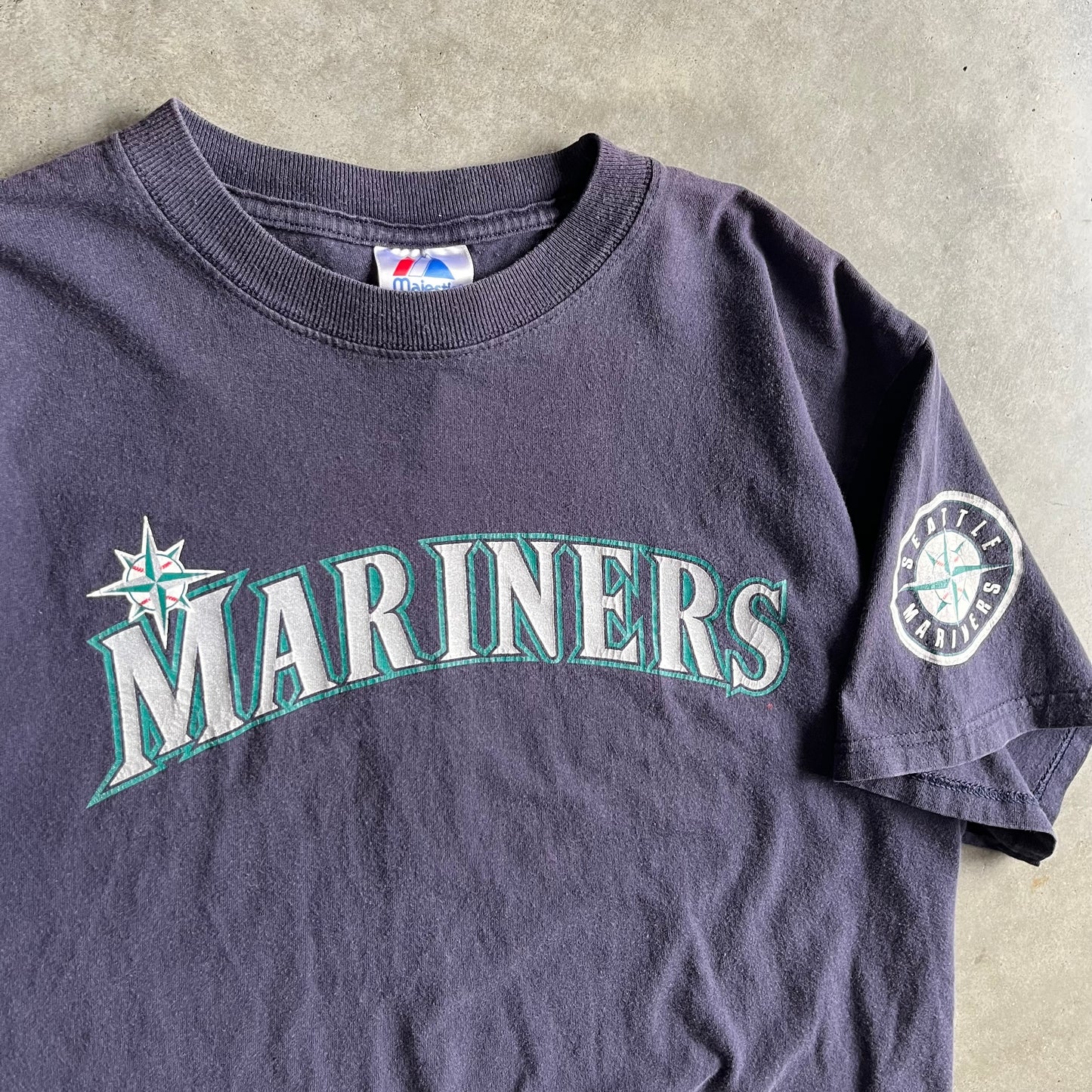 Vintage MLB Seattle Mariners Navy Logo Tee
