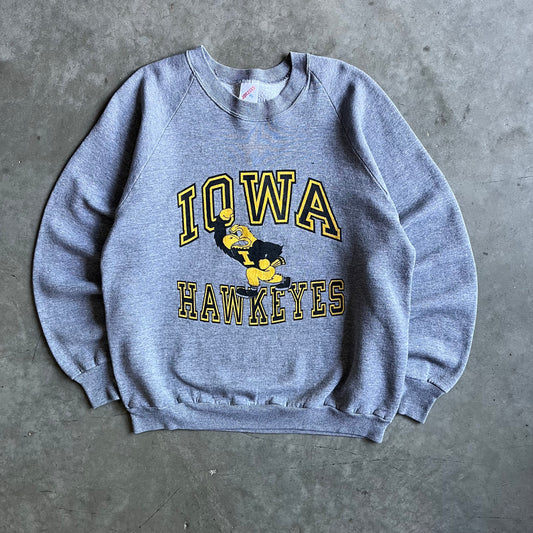 Vintage Iowa Hawkeye Herky Pose Raglan Sweatshirt