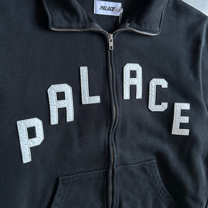 Palace Skateboards SS22 Alas Zip-Up Funnel Sweatshirt - Black