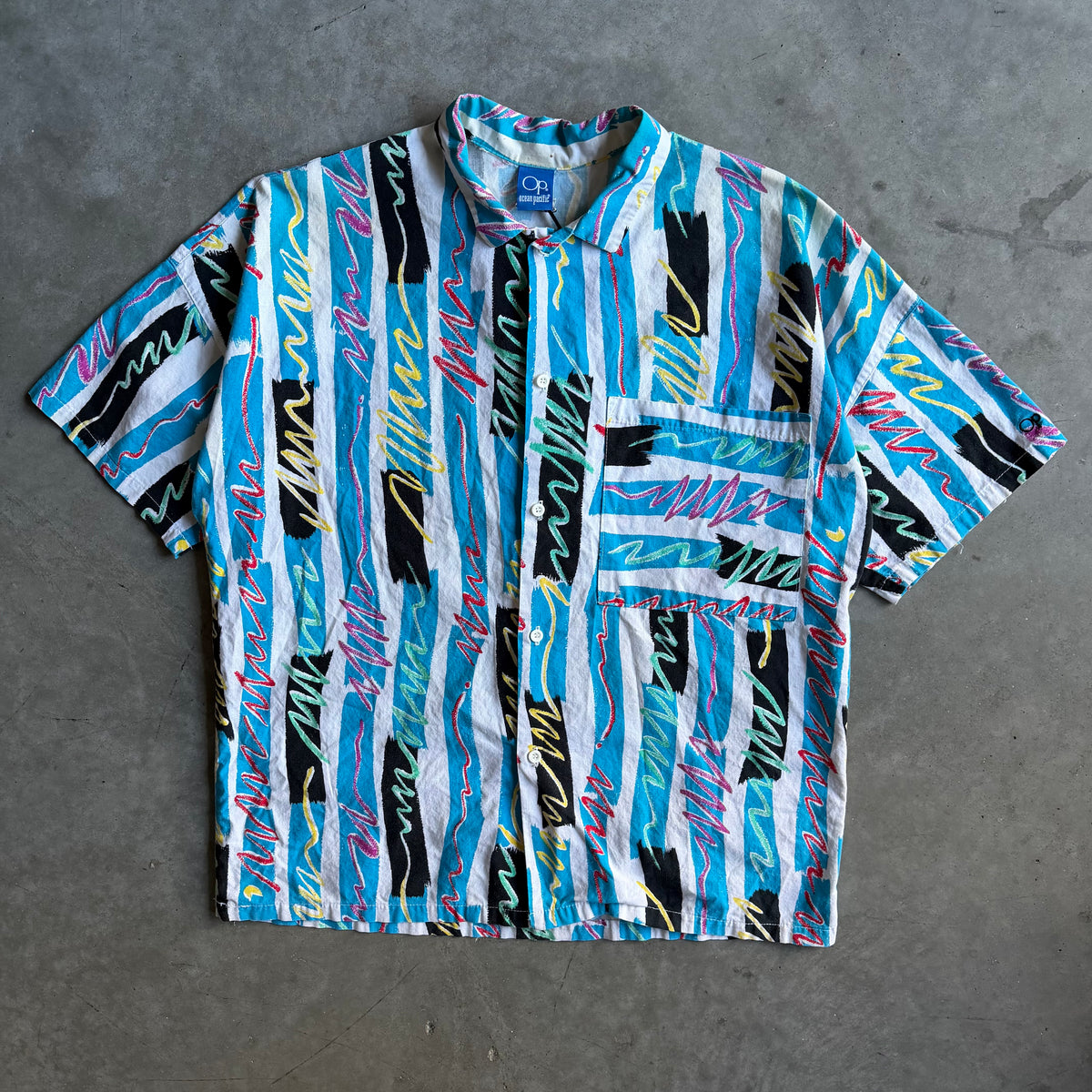 Vintage Ocean Pacific 80’s Pattern Hawaiian Shirt