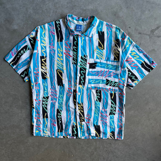 Vintage Ocean Pacific 80’s Pattern Hawaiian Shirt