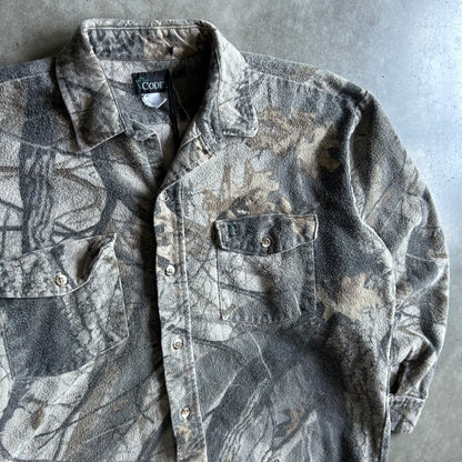 Vintage Codet Faded Woodland Camo Button Up Jacket