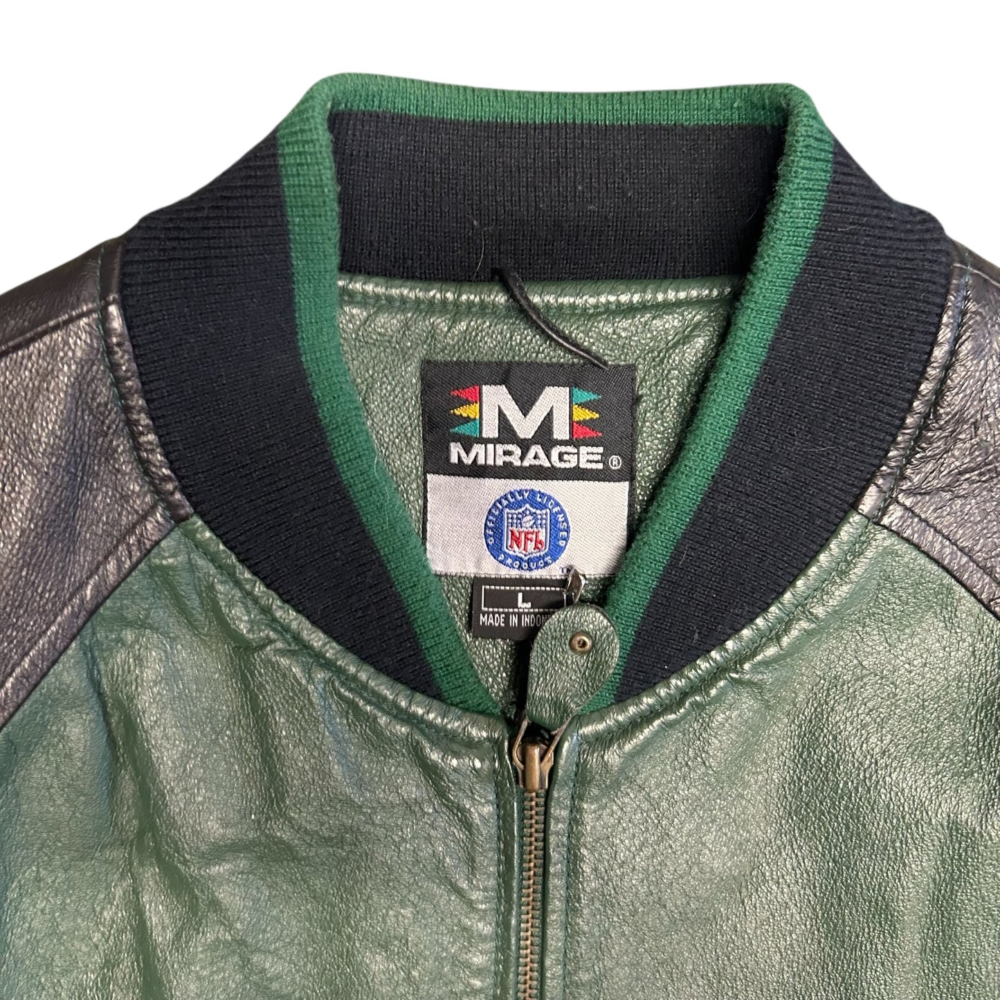 Vintage Green Bay Packers Mirage Leather Jacket