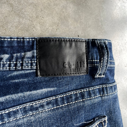 Y2K GS-115 Straight Leg Contrast Stitch Jeans