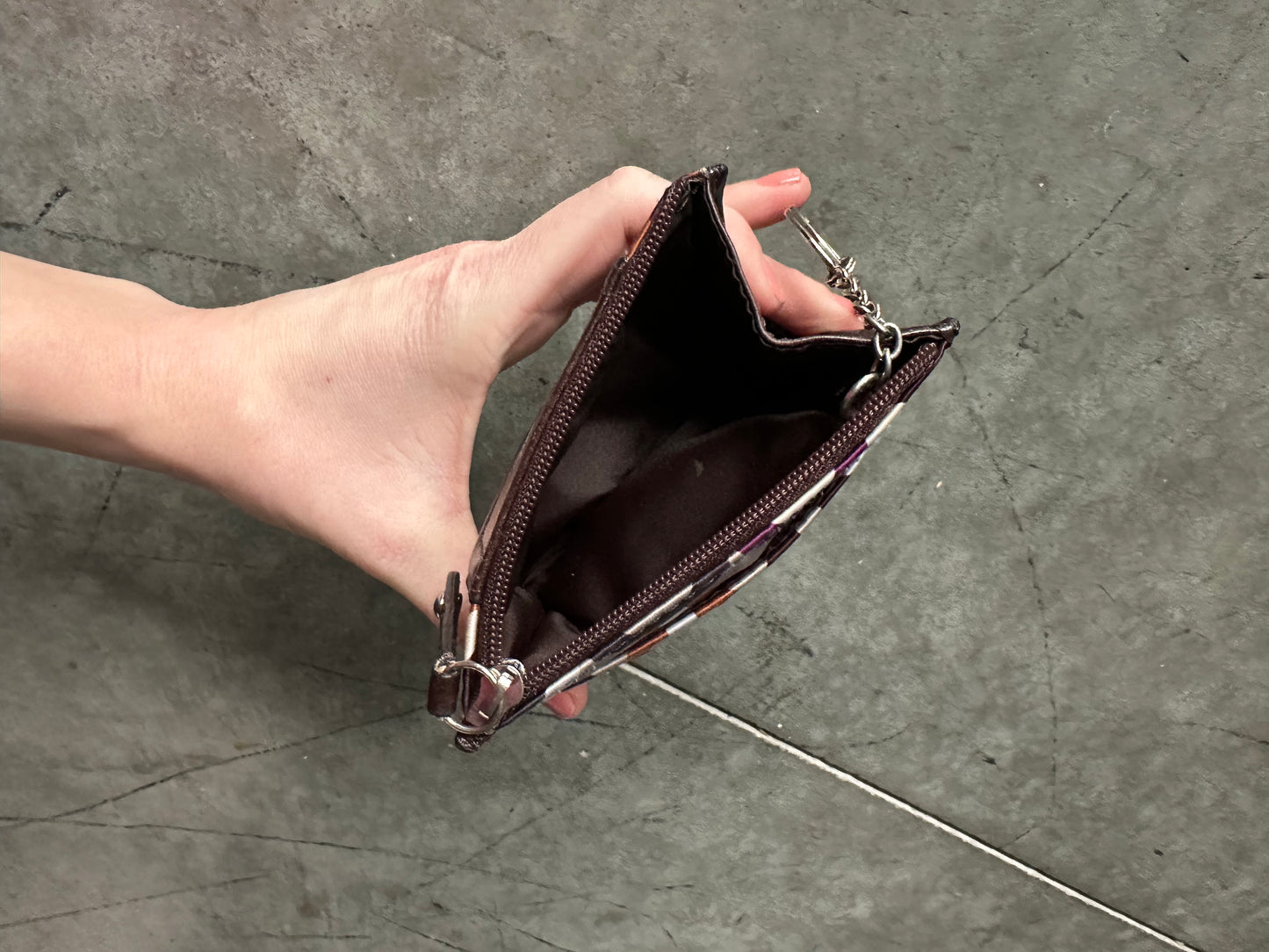 Coach Y2K Brown/Purple Keychain Change Pouch