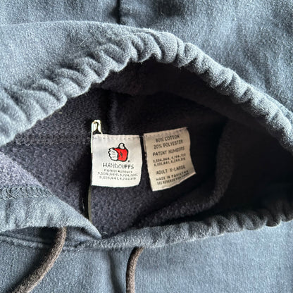 Y2K HandCuffs Brand Navy Blue Hoodie