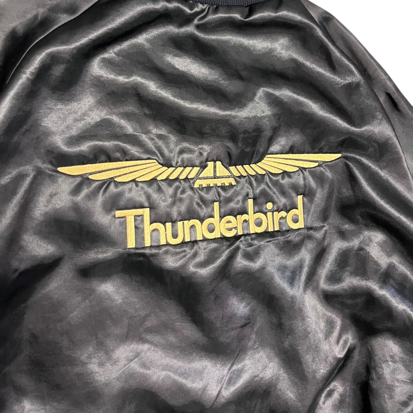 Vintage Thunderbird Satin Bomber Jacket