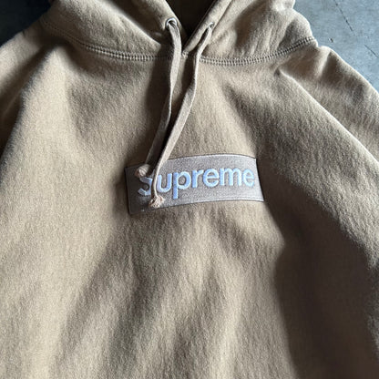 FW23 Supreme Box Logo Hoodie Dark Sand
