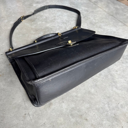 Vintage Coach Beekman Black Leather Briefcase