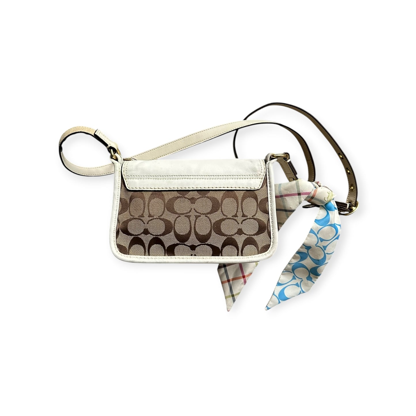 Coach Y2K Signature Mini Shoulder Bag Tan/White