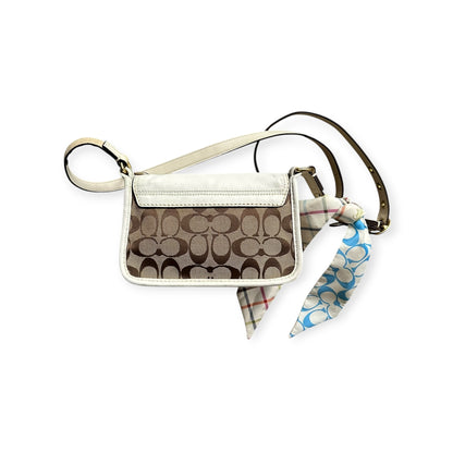 Coach Y2K Signature Mini Shoulder Bag Tan/White