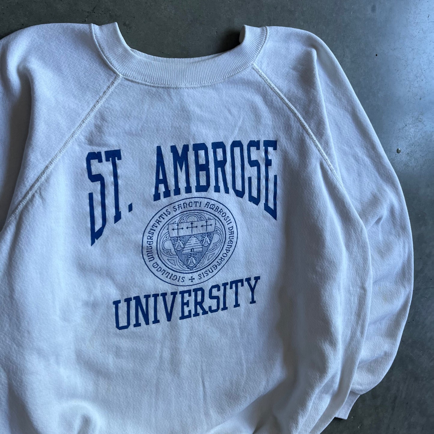 Vintage St. Ambrose University Crest Raglan Sweatshirt