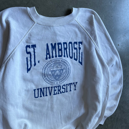 Vintage St. Ambrose University Crest Raglan Sweatshirt
