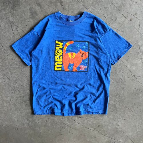 Y2K Meow Mix Cat Food Orange Cat Tee
