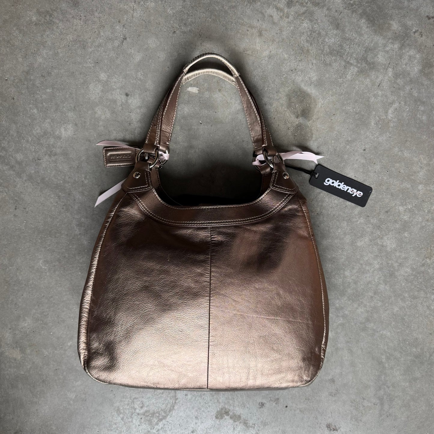 Y2K Coach SoHo Hobo Bag In Metallic Bronze