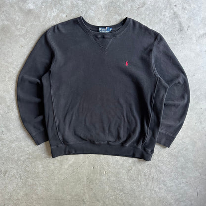 Vintage Polo RL Faded Black Sweatshirt