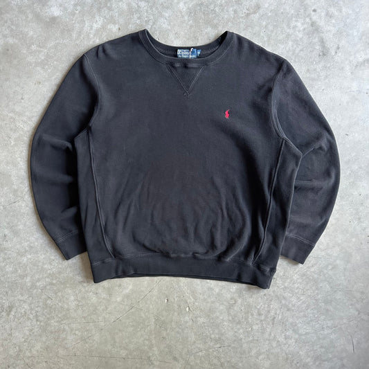 Vintage Polo RL Faded Black Sweatshirt