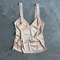 Vintage Boho Lace Tank Beige