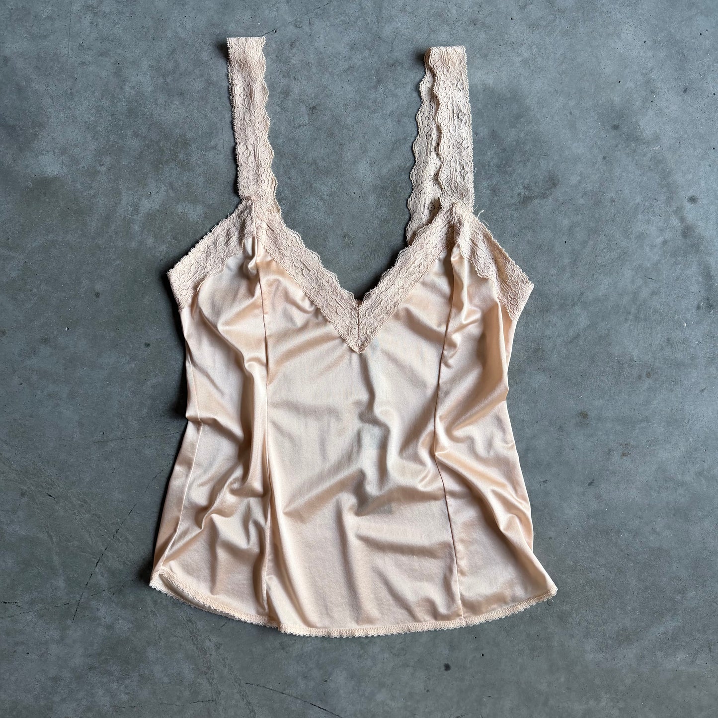 Vintage Boho Lace Tank Beige