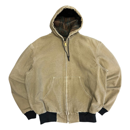 Carhartt Plaid Lined Khaki Active Jacket