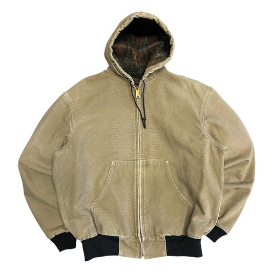 Carhartt Plaid Lined Khaki Active Jacket