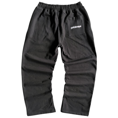 Goldeneye ‘GE Star’ Baggy Wide-Leg Sweatpants (Black)