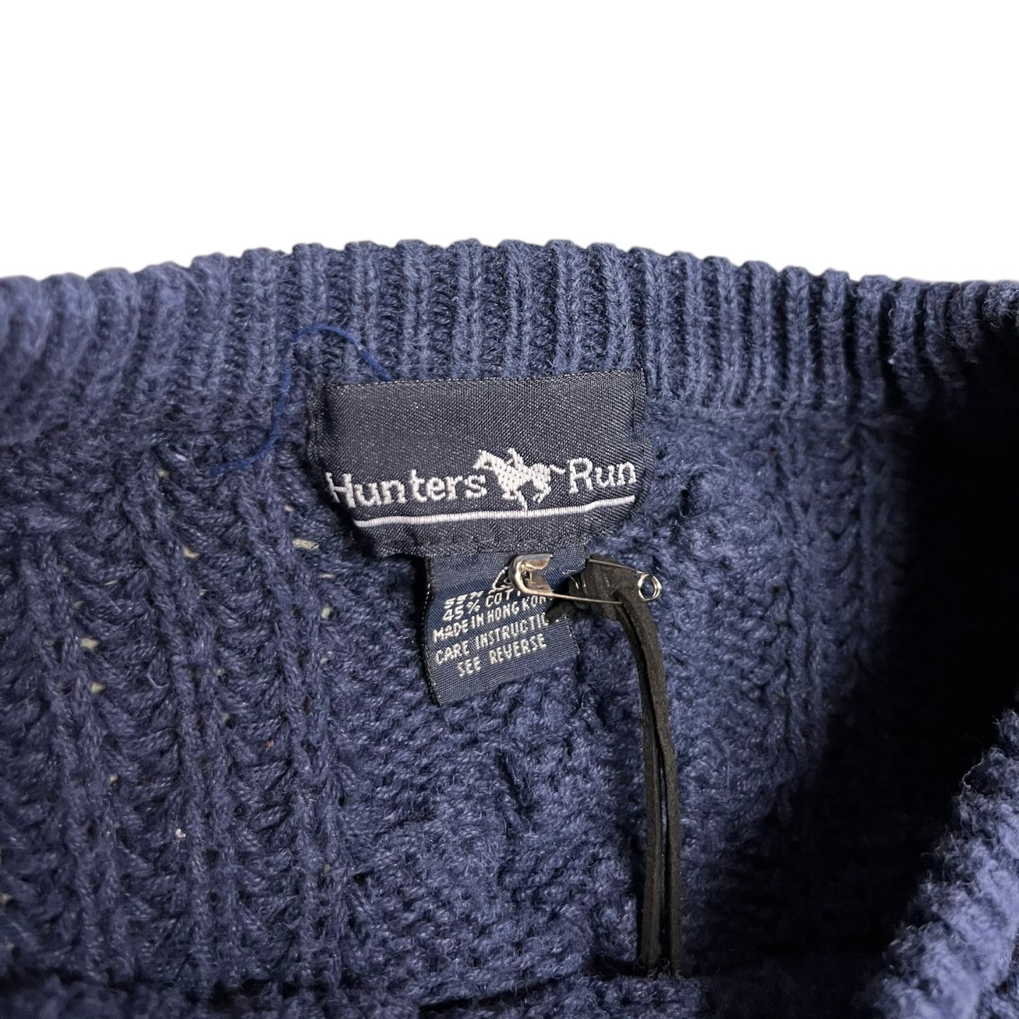 Vintage Hunters Run Navy Knitted Sweater