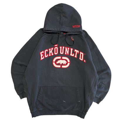Y2K Ecko Unlimited Embroidered Black Hoodie