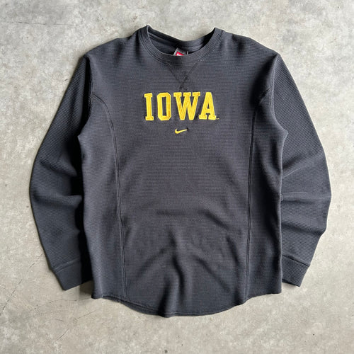 Y2K Nike Center Swoosh Iowa Thermal Tee