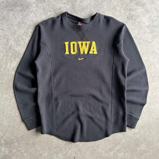 Y2K Nike Center Swoosh Iowa Thermal Tee
