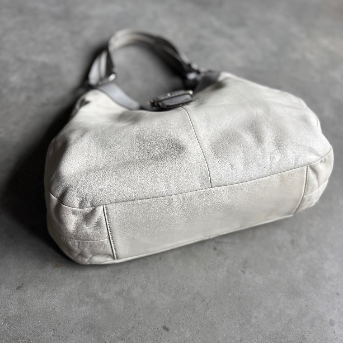 Y2K Coach SoHo Large Hobo Bag White/Grey