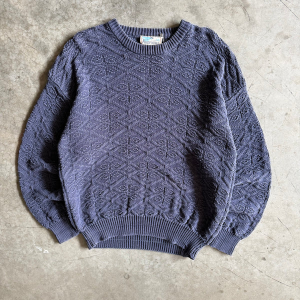 Vintage Aeropostale Diamond Knit Navy Sweater