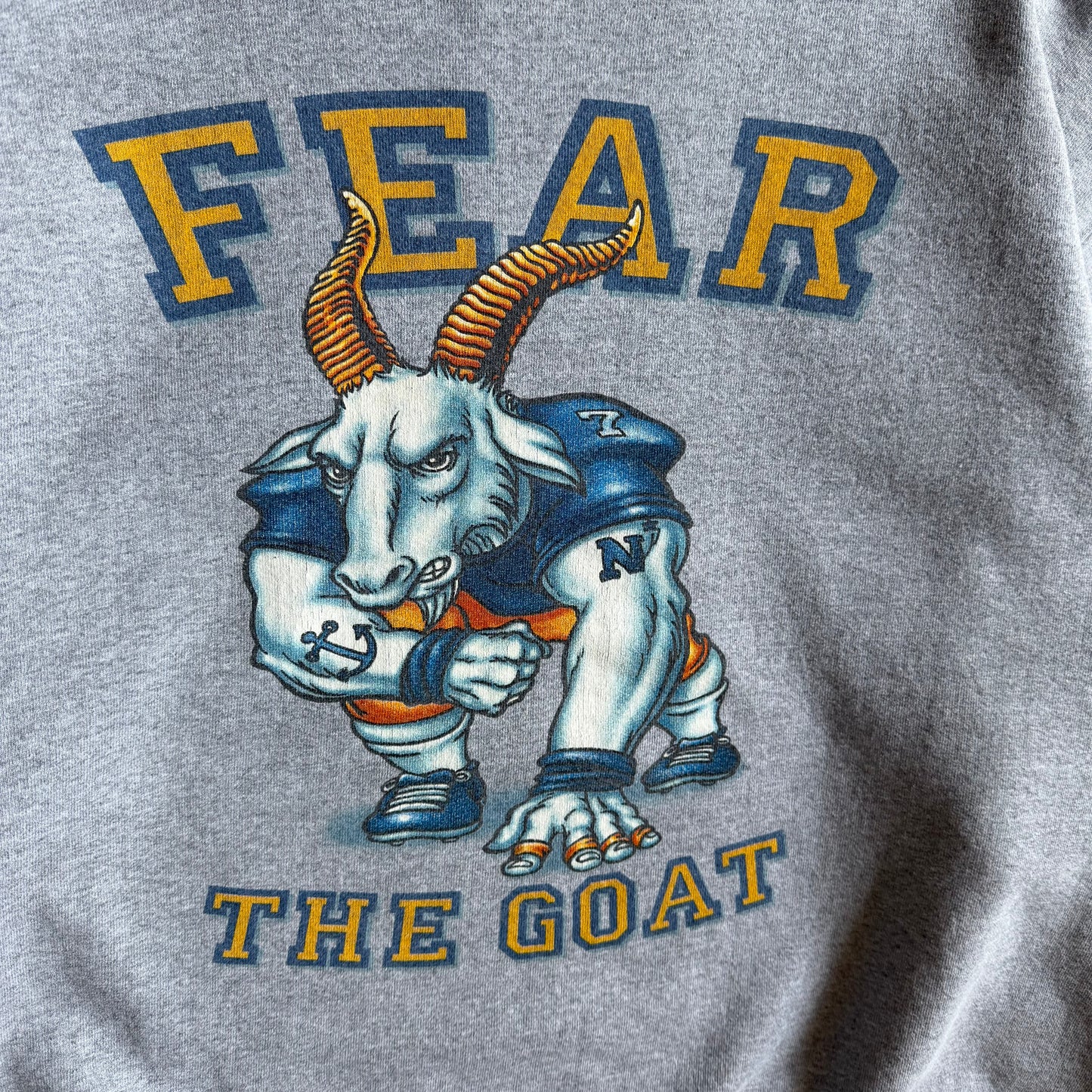 Vintage U.S. Navy Academy “Fear The Goat”  Mascot Sweatshirt