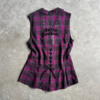 Women’s Harley Davidson Flannel Zip Up Tank